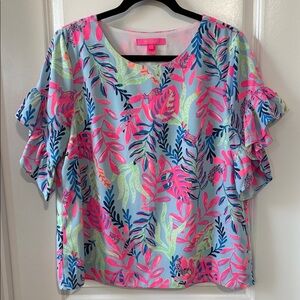 Lilly Pulitzer Darlah Vibrant Floral Women's Top